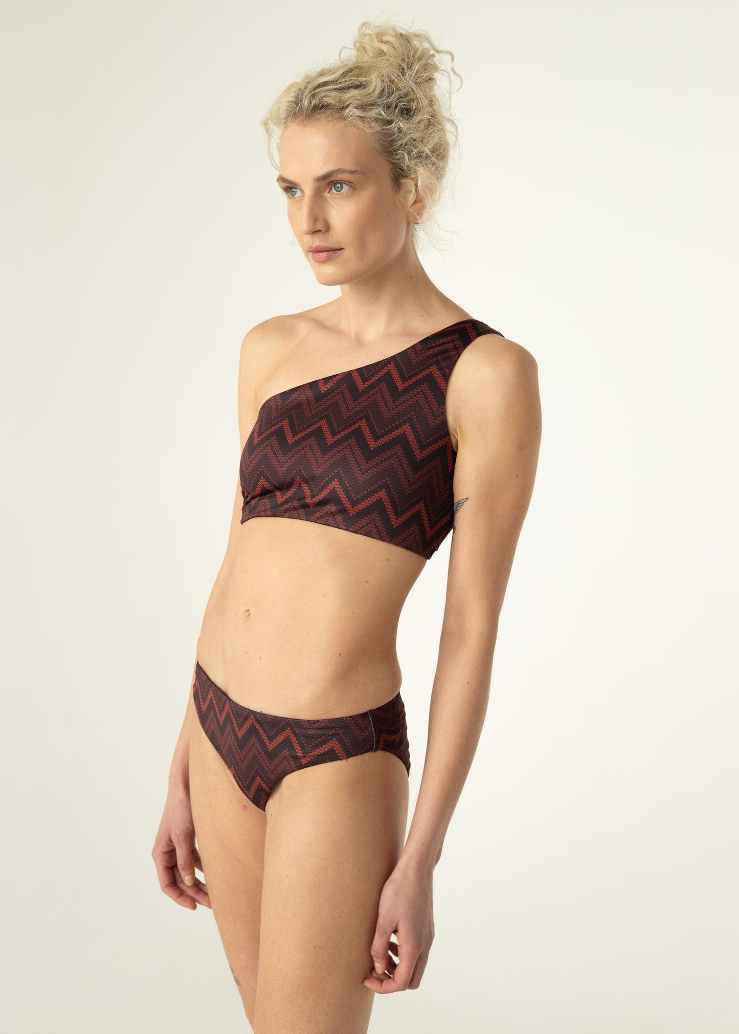 LARA Piros/Fekete Bikini Felső