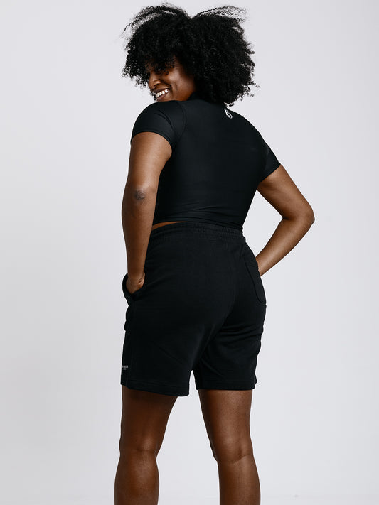 Fekete pamut sort - unisex