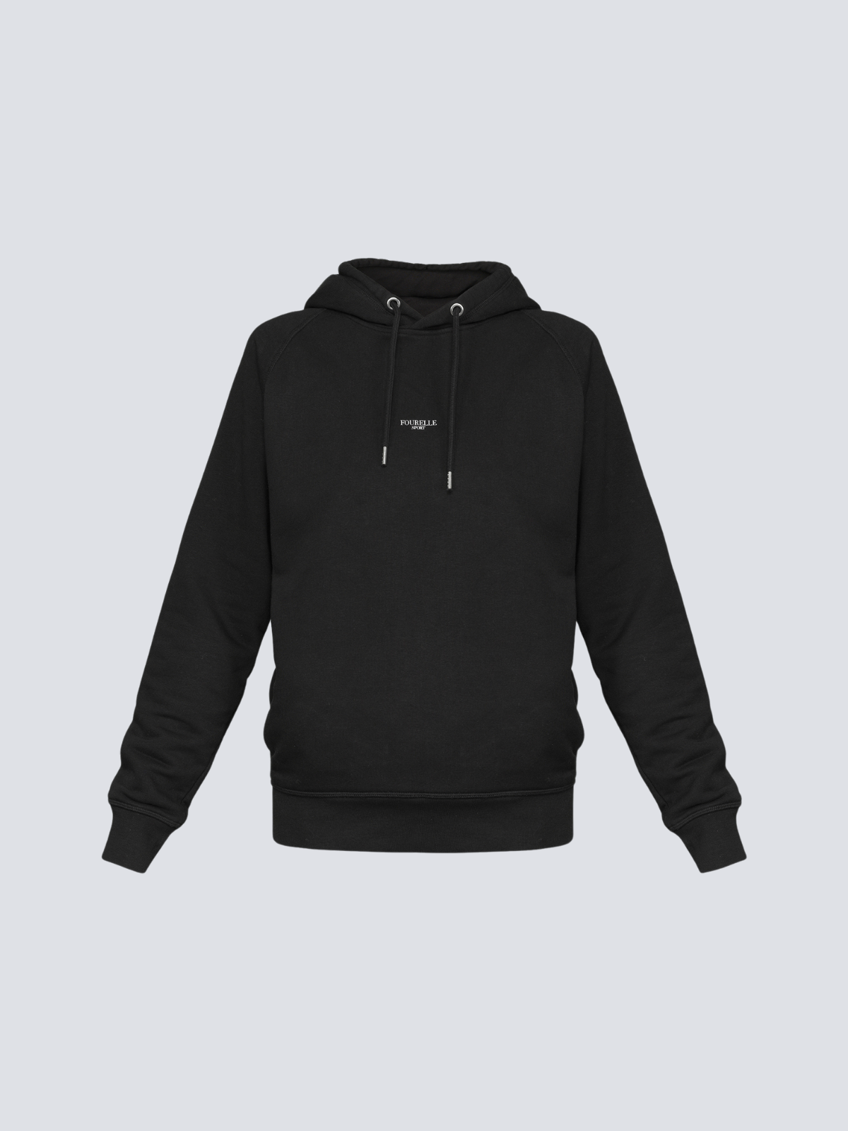 Fekete pamut hoodie