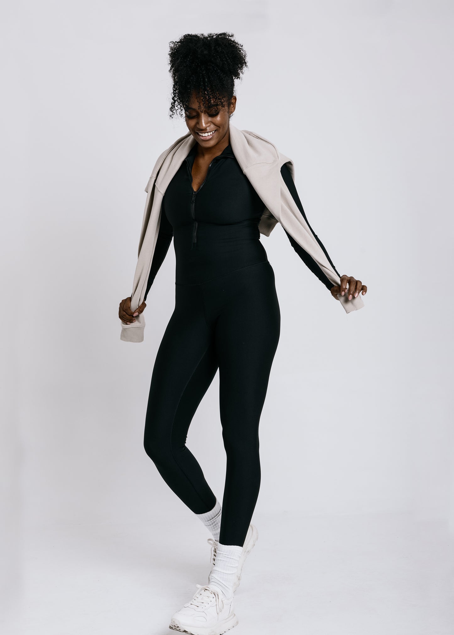 Hosszú ujjú overál - fekete