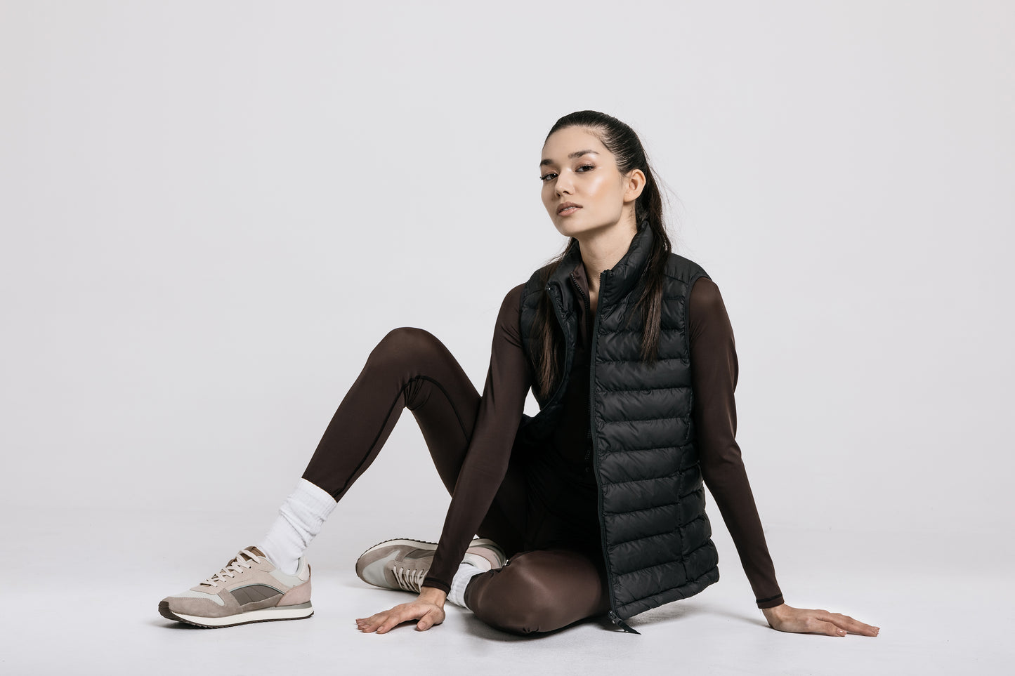 Fekete puffer mellény