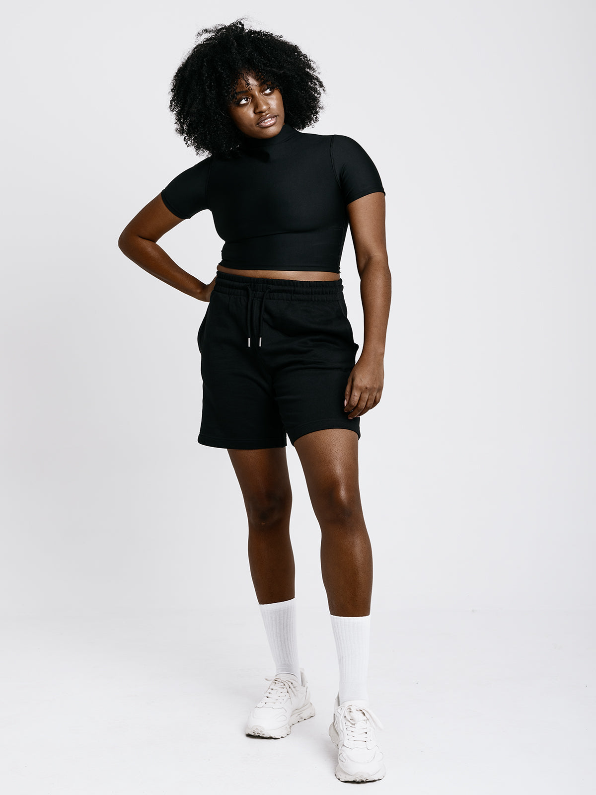 Fekete pamut sort - unisex