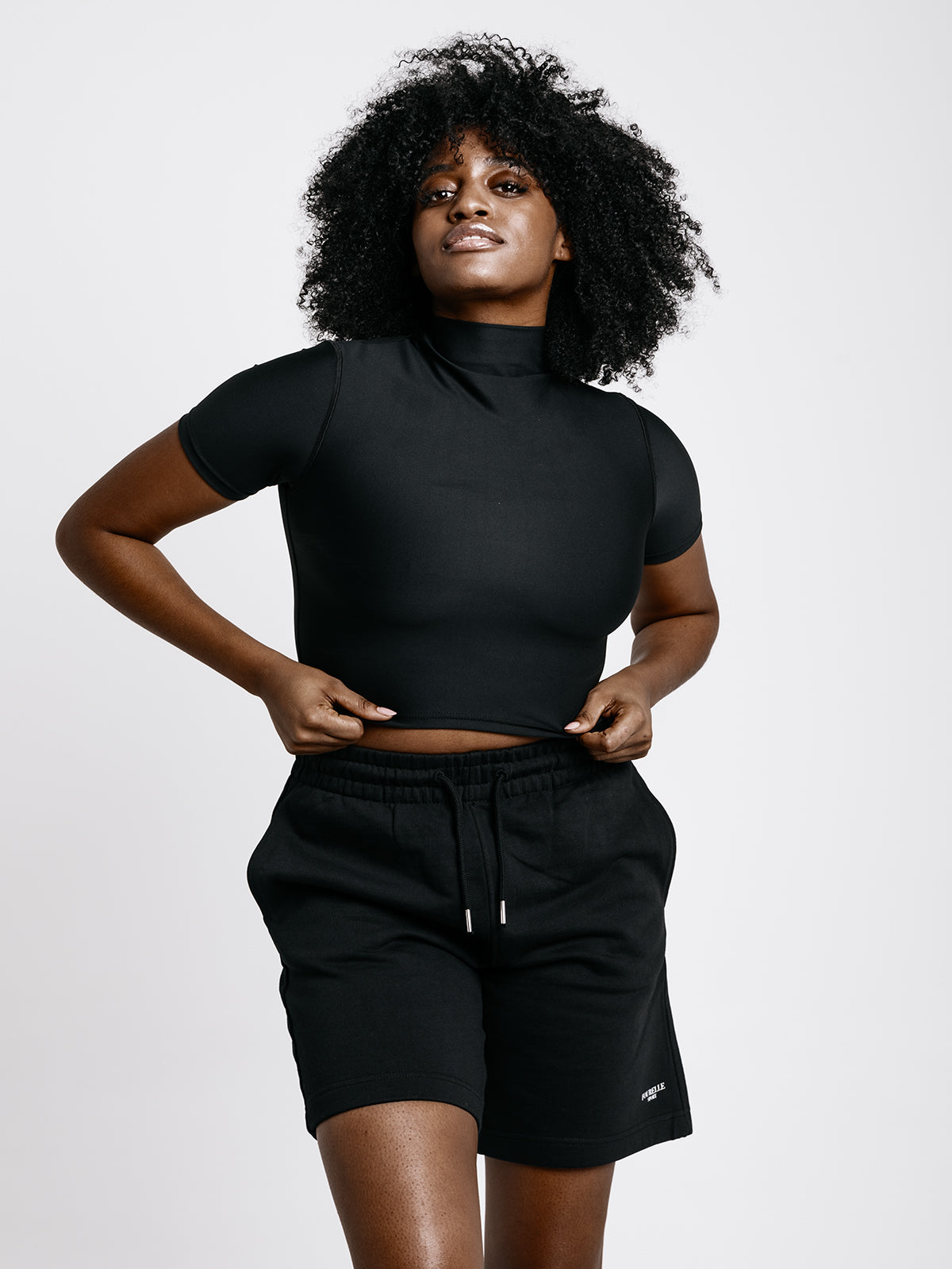 Fekete pamut sort - unisex