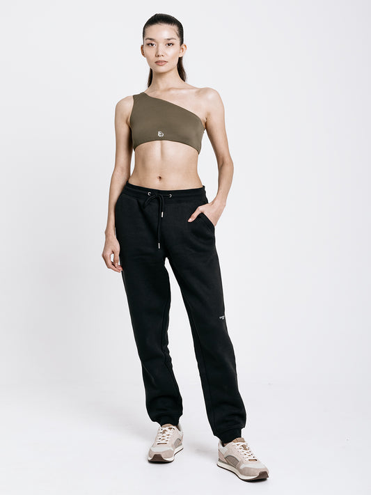 Fekete pamut jogger - unisex