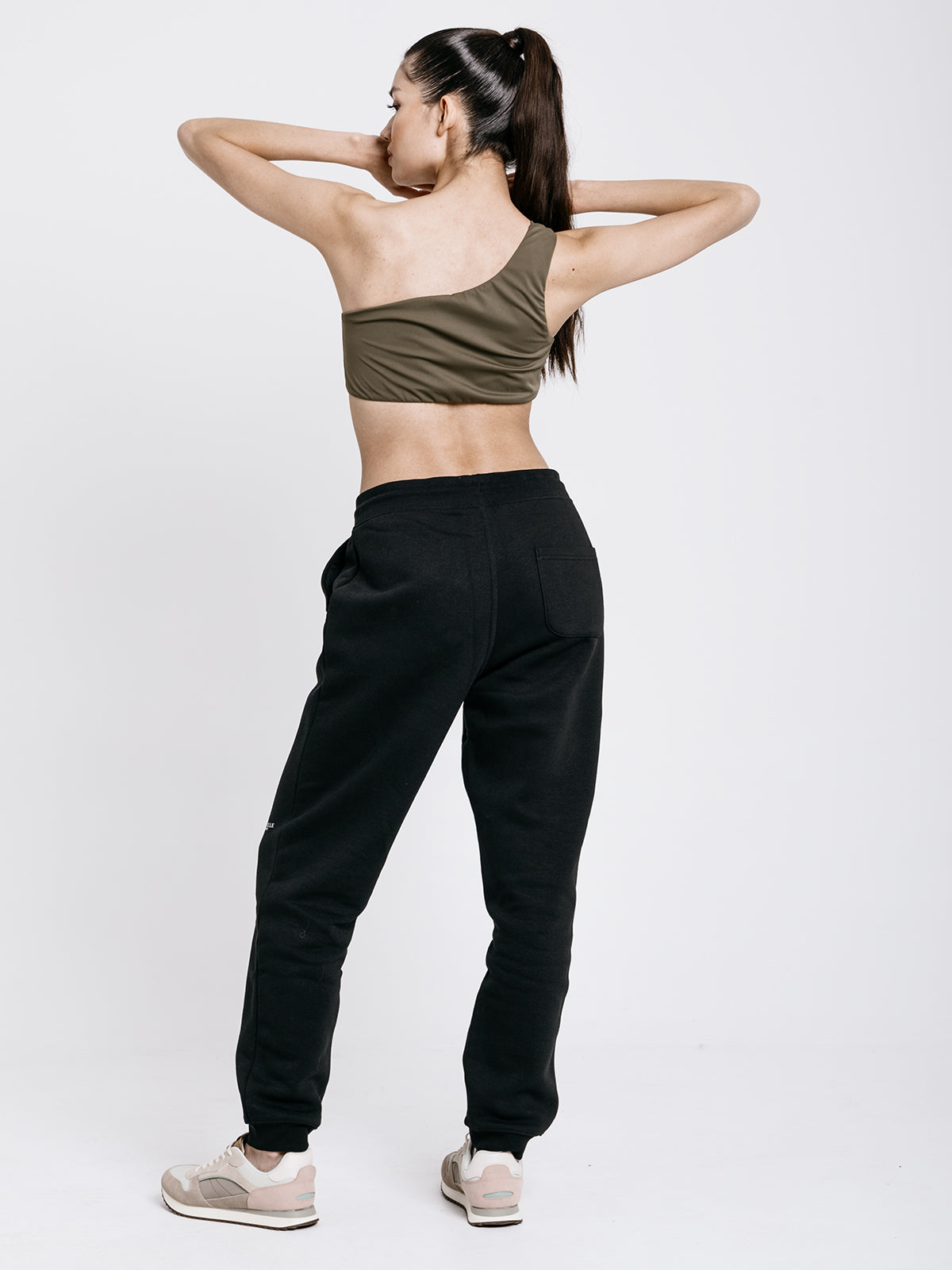 Fekete pamut jogger - unisex